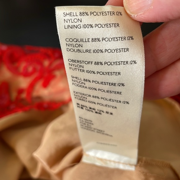 Free People Night Shimmer Red Sequin Lace Sheer Tank Mini Dress Size 6 NWT - Picture 15 of 15